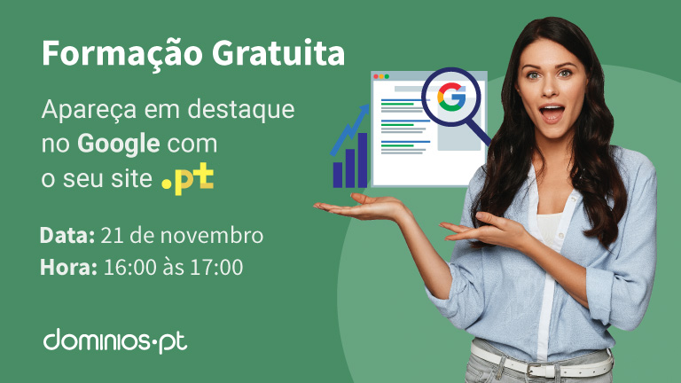 Webinar Apareça em destaque no Google com o seu site .𝗽𝘁